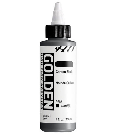 Acrylic high flow - 4 oz  carbon black  s1