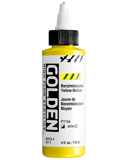 Acrylic high flow - 4 oz  benzimidazolone yellow medium  s3