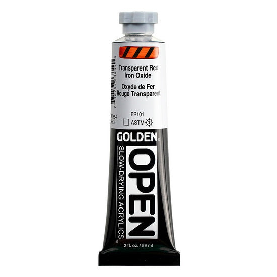 Acrylic open - 2 oz  transparent red iron oxide  s3