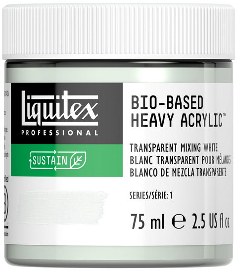 Bio hb acrylic - 2.5oz - transparent mixing white - s1