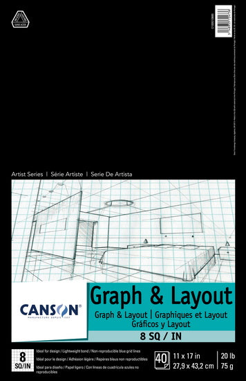 Bloc papier quadrillé - 20lb - 11x17po (40f)