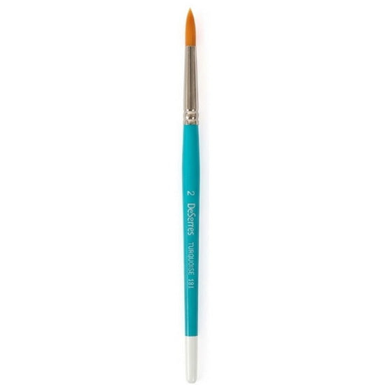 Brush Short Handle/Synthetic Bristle Round - #2