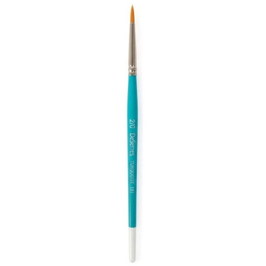 Brush Short Handle/Synthetic Bristle Round - #2/0