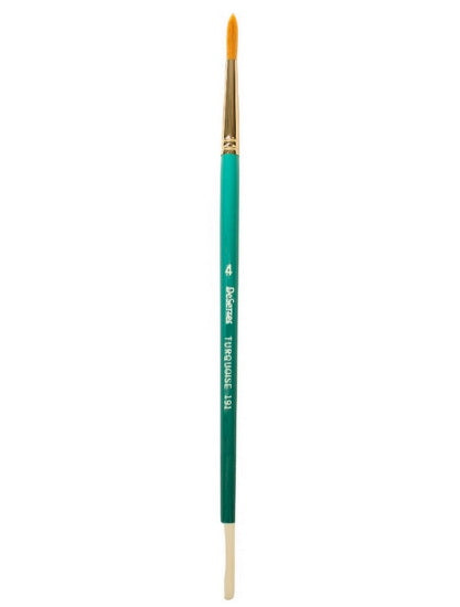 Brush Short Handle/Synthetic Bristle Round - #4