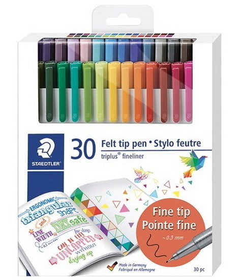 Set of 30 Markers Triplus Fineliner - 0.3mm