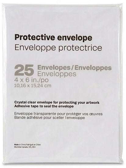 Ens. 25 enveloppes protectrices - 4x6 po