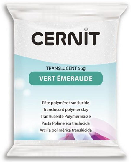 PÂTE À MODELER POLYMÈRE TRANSLUCENT - FINITION TRANSLUCIDE Vert Emeraude 56