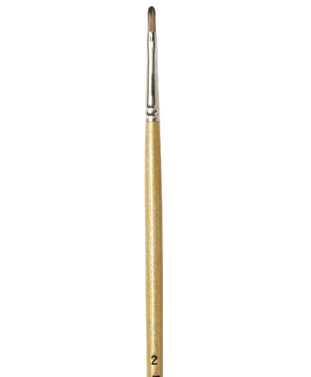 Brush Long Handle/Red Sable Oval - #2