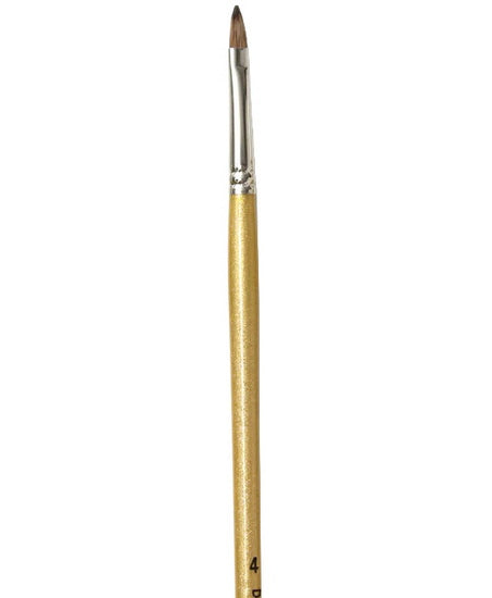 Brush Long Handle/Red Sable Oval - #4
