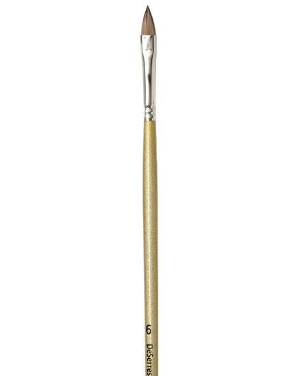 Brush Long Handle/Red Sable Oval - #6