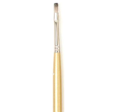 Brush Long Handle/Red Sable Flat - #2