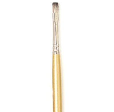 Brush Long Handle/Red Sable Flat - #4