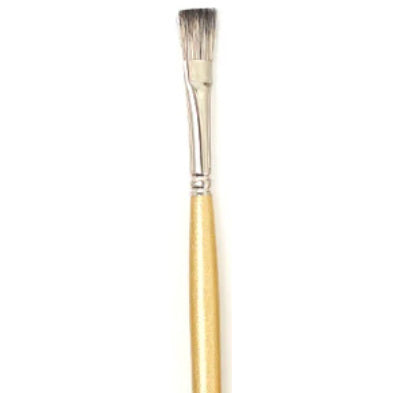 Brush Long Handle/Red Sable Flat - #8