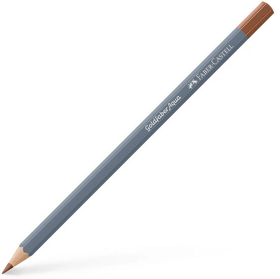 Goldfaber aqua watercolour pencil burnt sienna