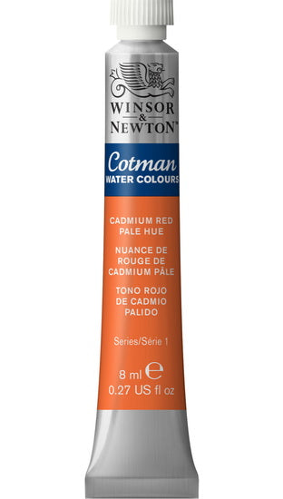 Aquarelle cotman - 8ml - nuance rouge de cadmium pâle - s1