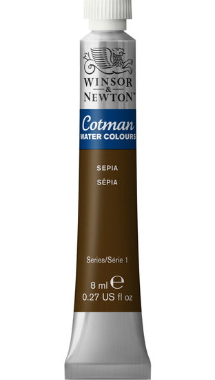 Aquarelle cotman - 8ml - sépia - s1