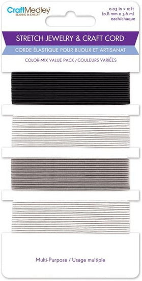 Elastic cord - 4 colors - 0.8mm - 14m