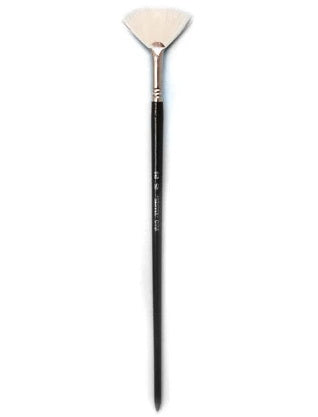Brosse éventail avec soies blanches - #10