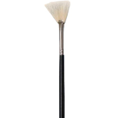 Brosse éventail avec soies blanches - #4