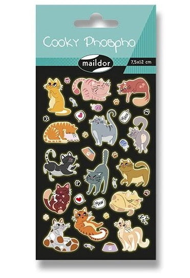 Autocollants phosphorescents Cooky : Chats