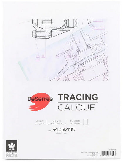 Tracing paper pad - 70gsm - 9x12in (50s)