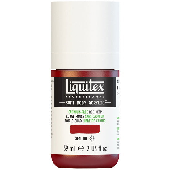 Soft body acrylic - 2oz - cadmium free red deep - s4
