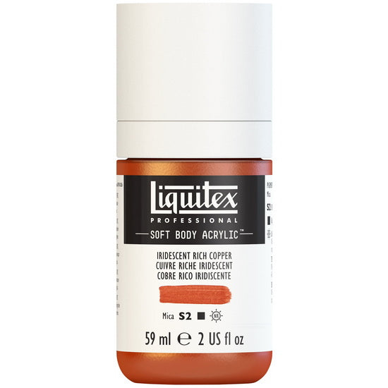 Soft body acrylic - 2oz - iridescent rich copper - s2