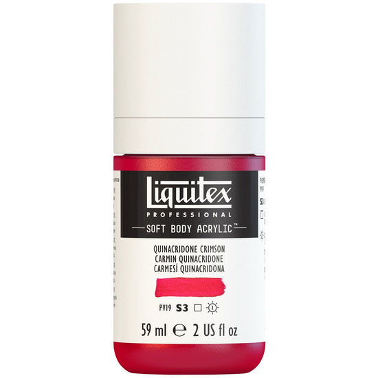 Soft body acrylic - 2oz - quinacridone crimson - s3