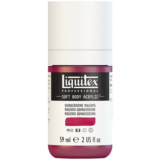 Soft body acrylic - 2oz - quinacridone magenta - s3