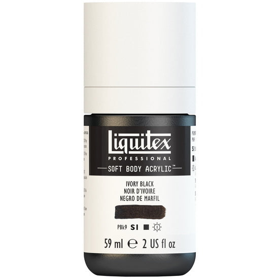 Soft body acrylic - 2oz - ivory black - s1