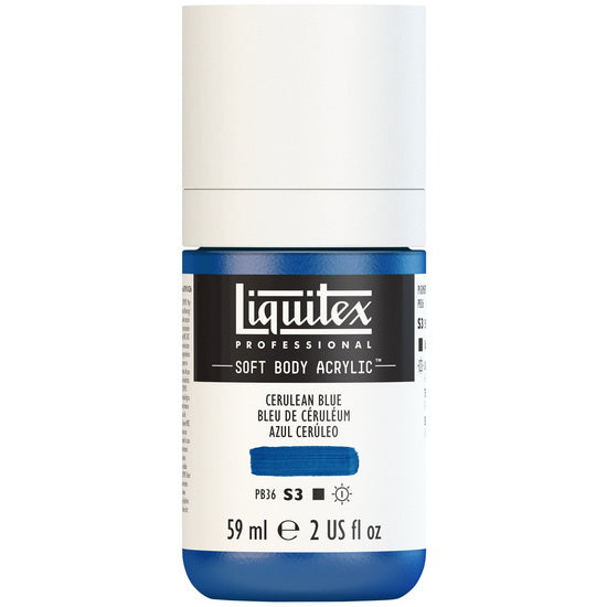 Soft body acrylic - 2oz - cerulean blue - s3