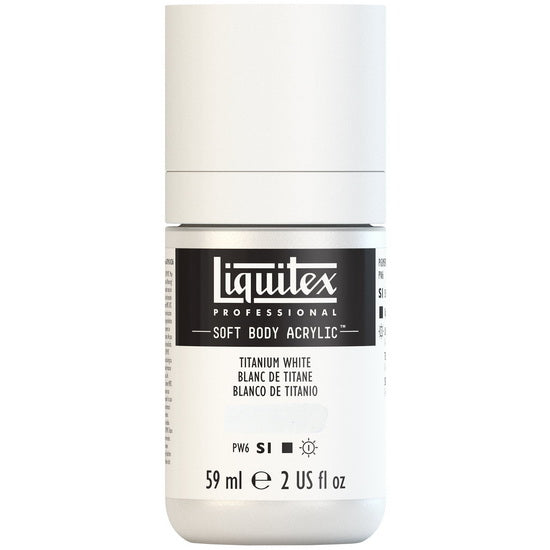 Soft body acrylic - 2oz - titanium white - s1