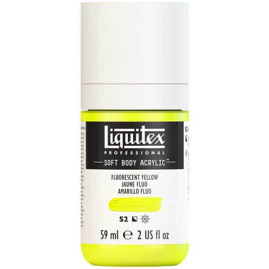 Soft body acrylic - 2oz - fluorescent yellow - s2
