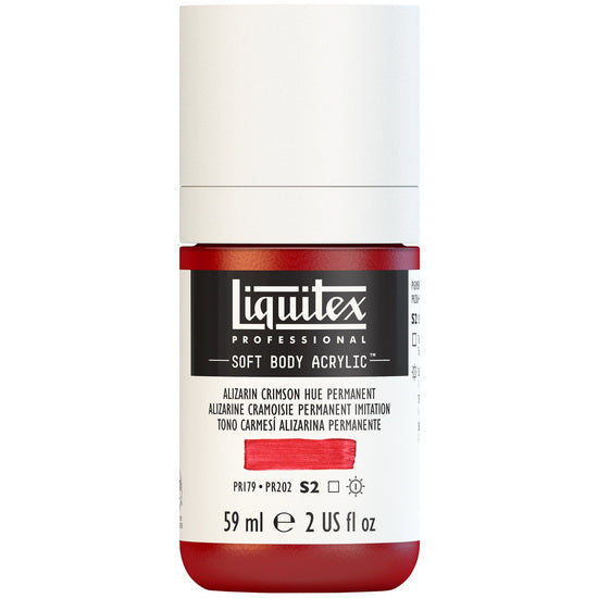 Soft body acrylic - 2oz - alizarin crimson hue permanent - s2