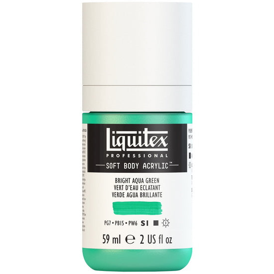 Soft body acrylic - 2oz - bright aqua green - s1