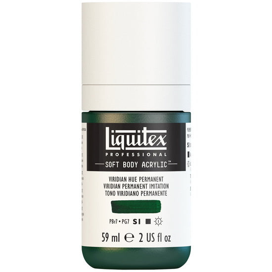 Soft body acrylic - 2oz - viridian hue permanent - s1