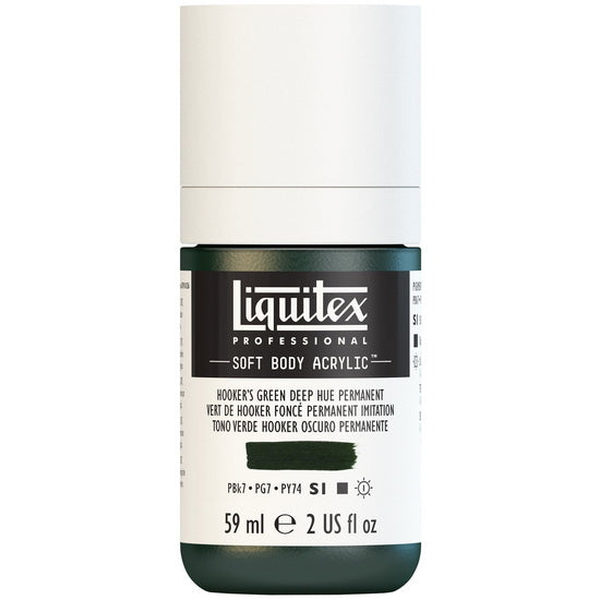 Soft body acrylic - 2oz - hooker's green deep hue perm. - s1