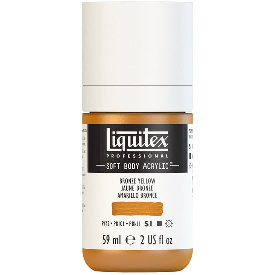 Soft body acrylic - 2oz - bronze yellow - s1