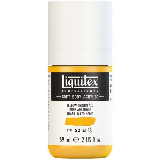 Soft body acrylic - 2oz - azo medium yellow - s2