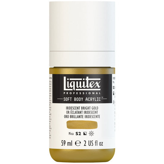Soft body acrylic - 2oz - iridescent bright gold - s2