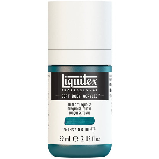 Soft body acrylic - 2oz - muted turquoise - s3