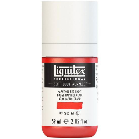 Soft body acrylic - 2oz - naphtol red light - s2