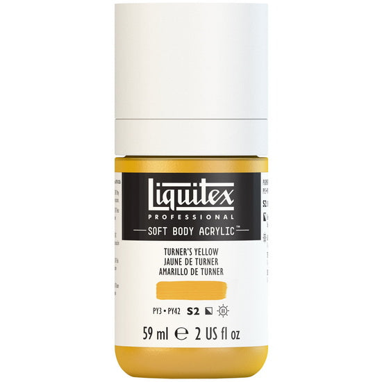 Soft body acrylic - 2oz - turner's yellow - s2