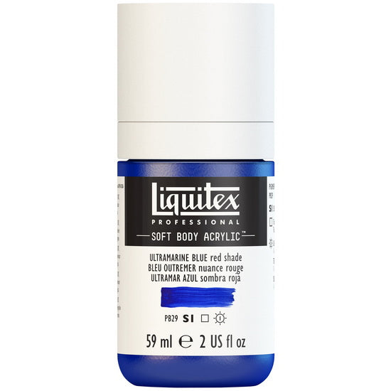 Soft body acrylic - 2oz - ultramarine blue red shade - s1