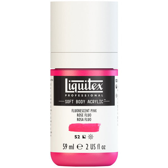 Soft body acrylic - 2oz - fluorescent pink - s2