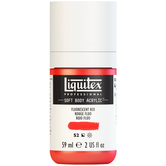 Soft body acrylic - 2oz - fluorescent red - s2
