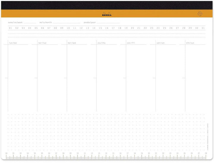 Undated Weekly Desk Pad - A4PLUS