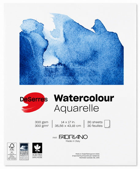 Bloc aquarelle - portrait - 300gsm - 14x17po (30f)
