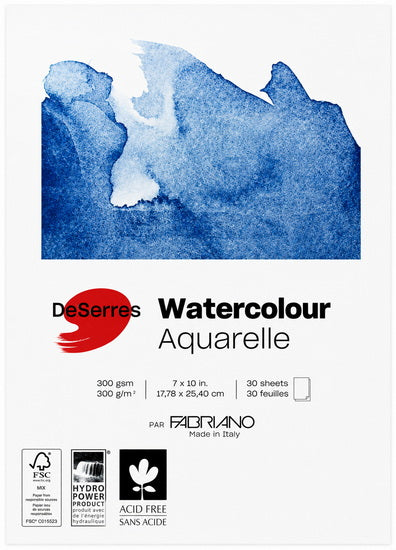 Watercolor pad - portrait - 300gsm - 7x10in (30s)