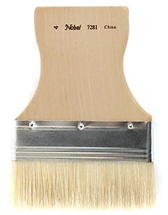 Brosse en soie de porc blanche - #4